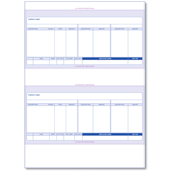 SP001 (0681) Payslips (Packs of 1000) Compat Sage Payslips